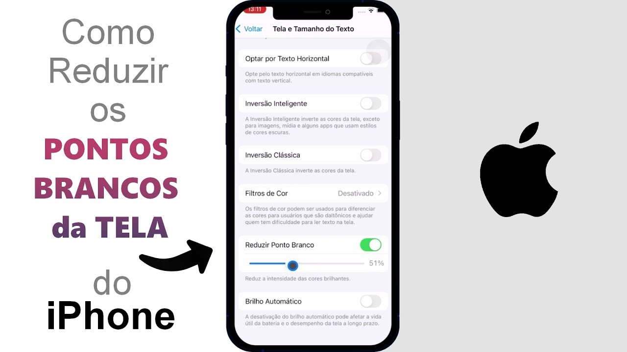 Como Reduzir os PONTOS BRANCOS da TELA do iPhone