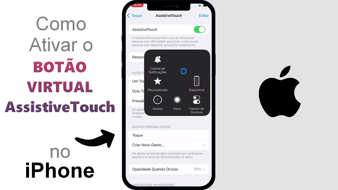 Como Ativar o BOTÃO VIRTUAL Assistive Touch no iPhone