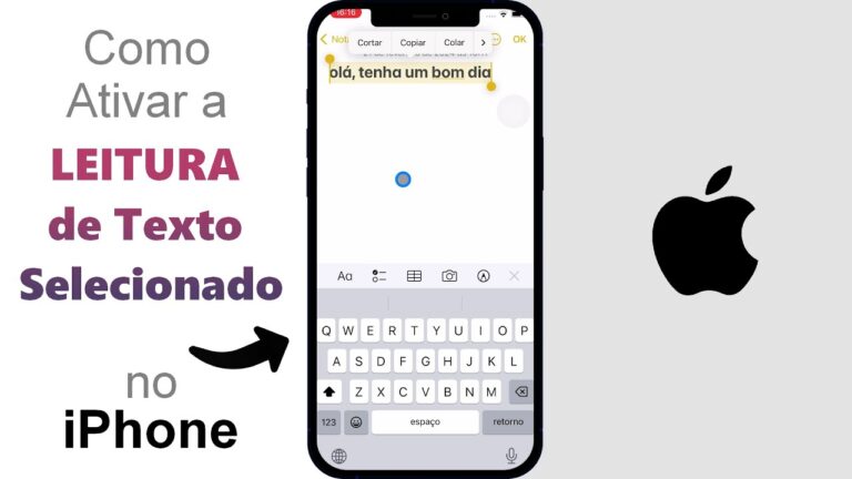 Como Ativar a LEITURA de TEXTO Selecionado no iPhone