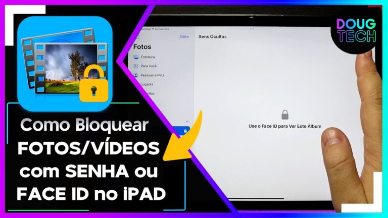 Como Bloquear FOTOS/VÍDEOS com SENHA/FACE ID no iPAD