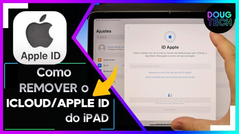 Como REMOVER o ICLOUD/APPLE ID do iPAD