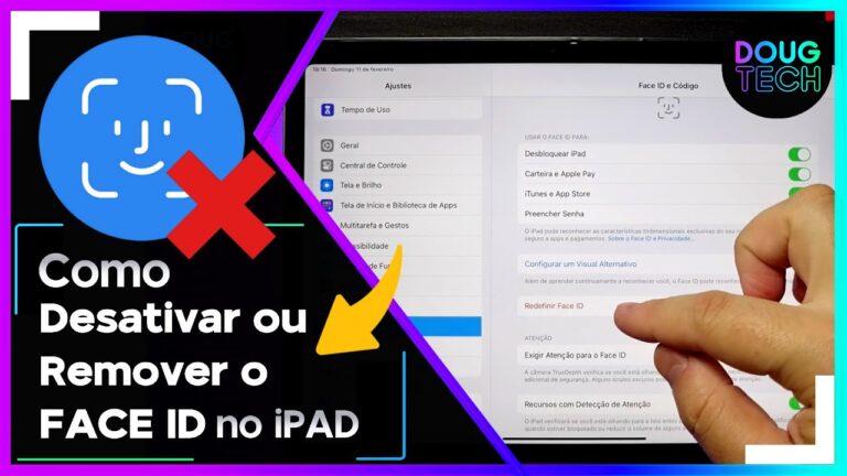 Como Desativar/Remover o FACE ID no iPAD