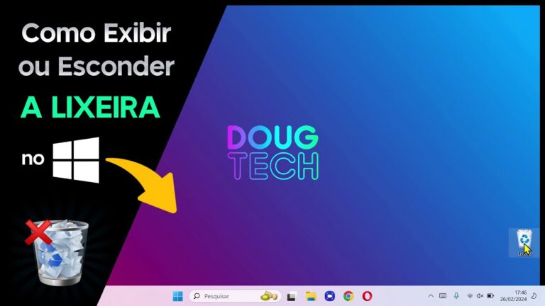 Como Exibir/Esconder a LIXEIRA do Windows