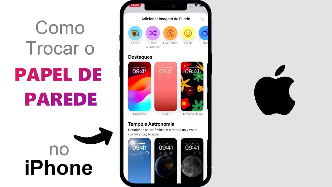 Como Trocar o PAPEL DE PAREDE no iPhone