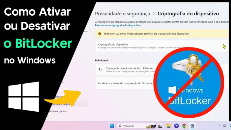Como Ativar/Desativar o BitLocker no Windows