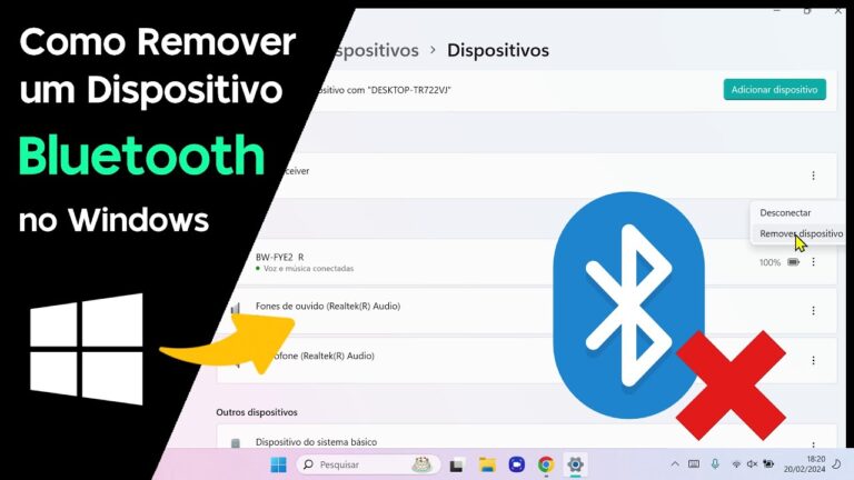 Como REMOVER um Dispositivo BLUETOOTH do Windows