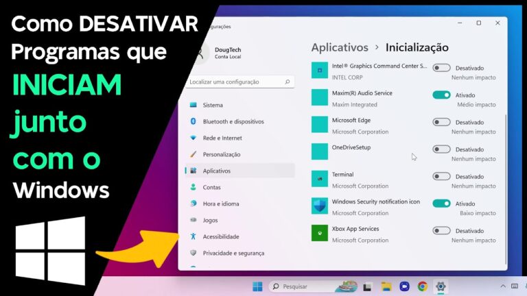 Como DESATIVAR Programas que INICIAM junto com o Windows