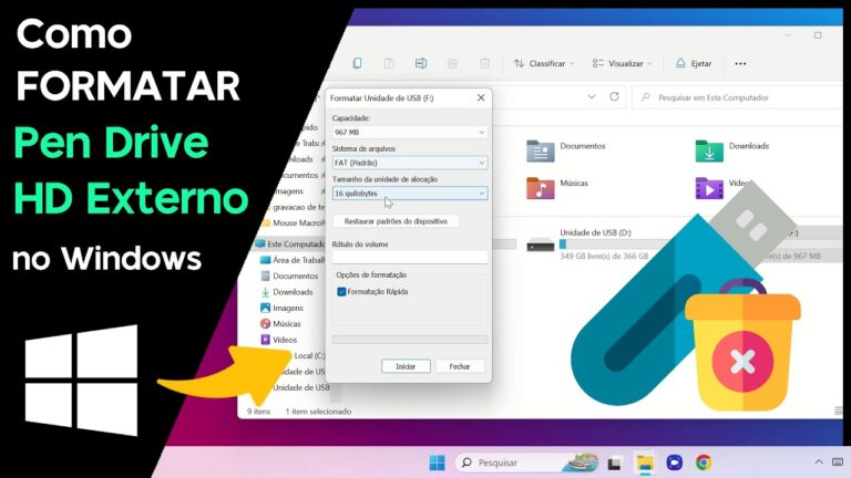 Como FORMATAR um Pen Drive/HD no Windows