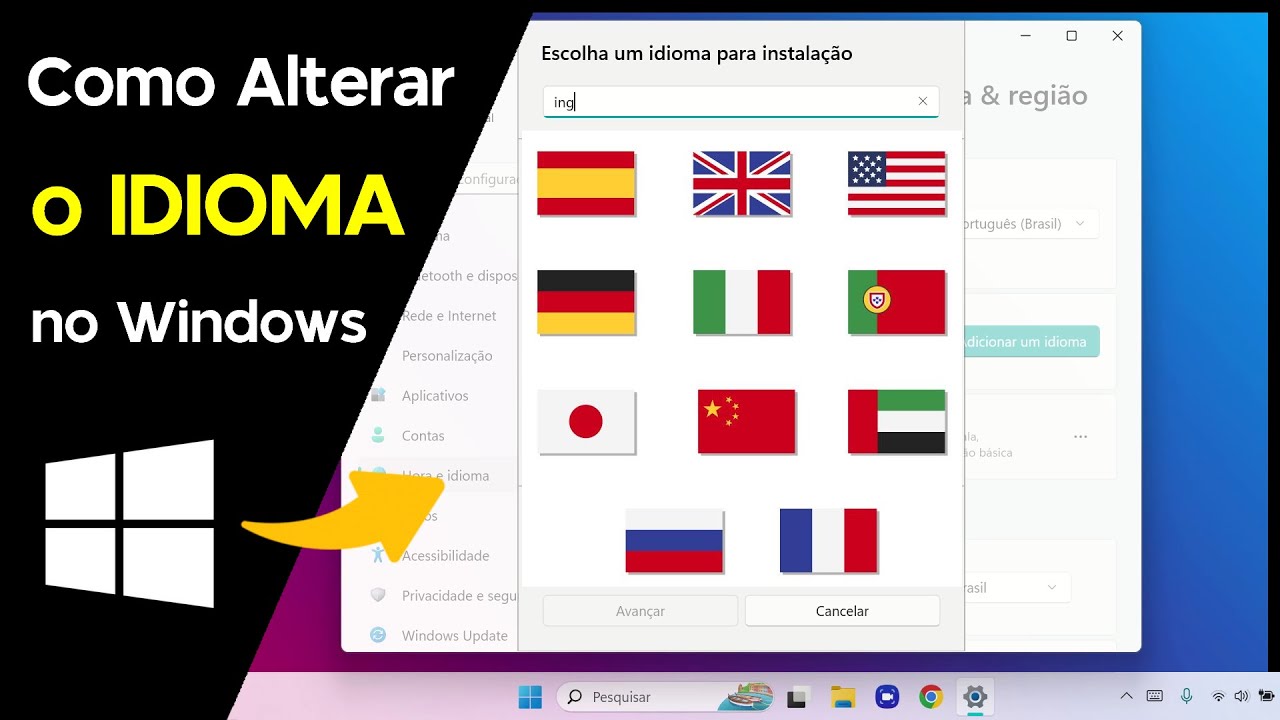 Como Alterar o IDIOMA do Windows