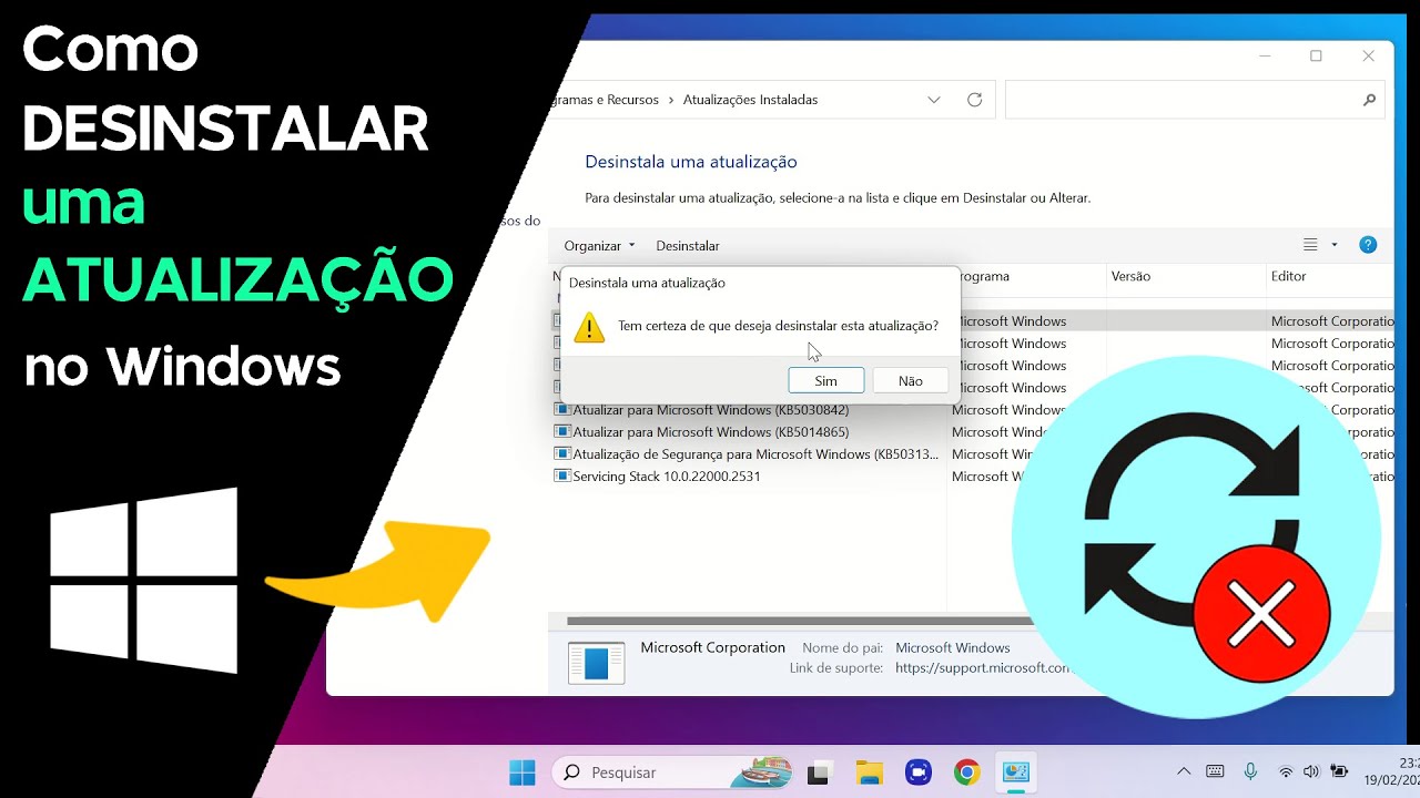 Como DESINSTALAR uma ATUALIZAÇÃO do Windows