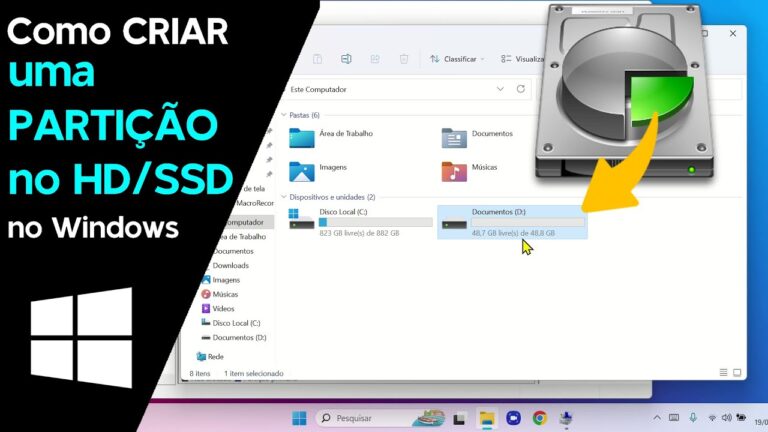 Como CRIAR uma PARTIÇÃO no HD/SSD no Windows