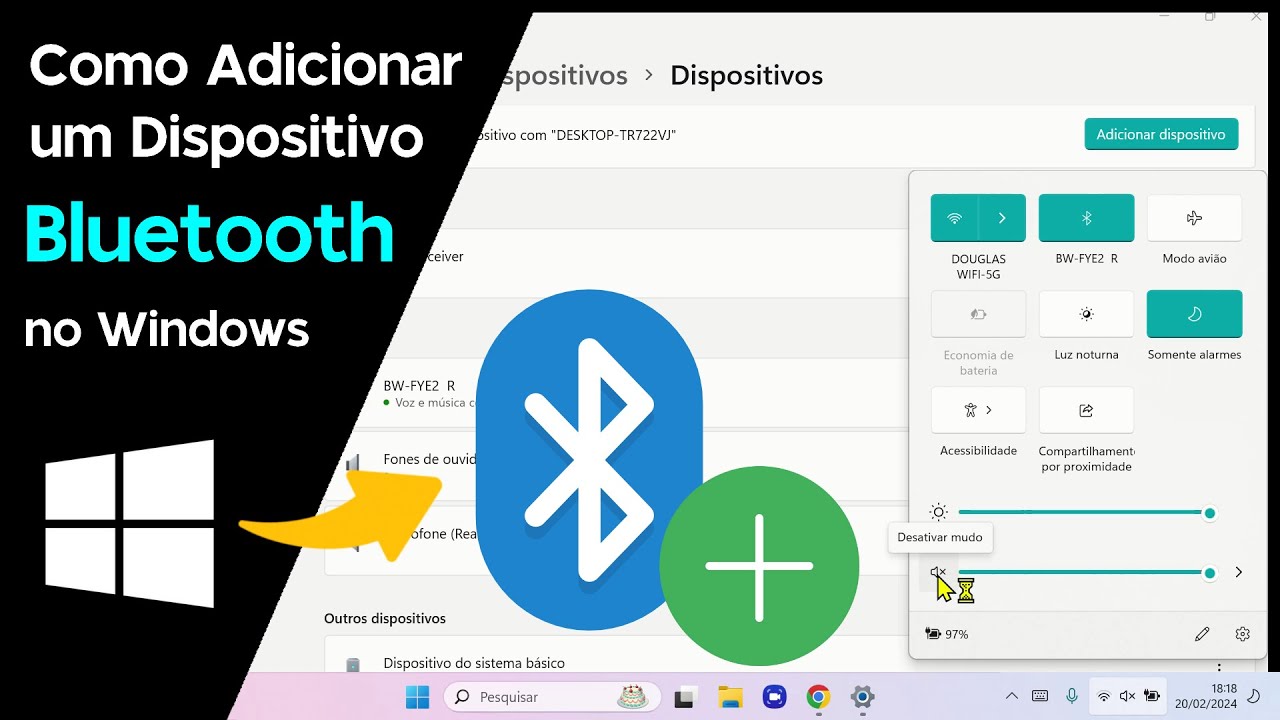 Como ADICIONAR um Dispositivo Bluetooth no Windows