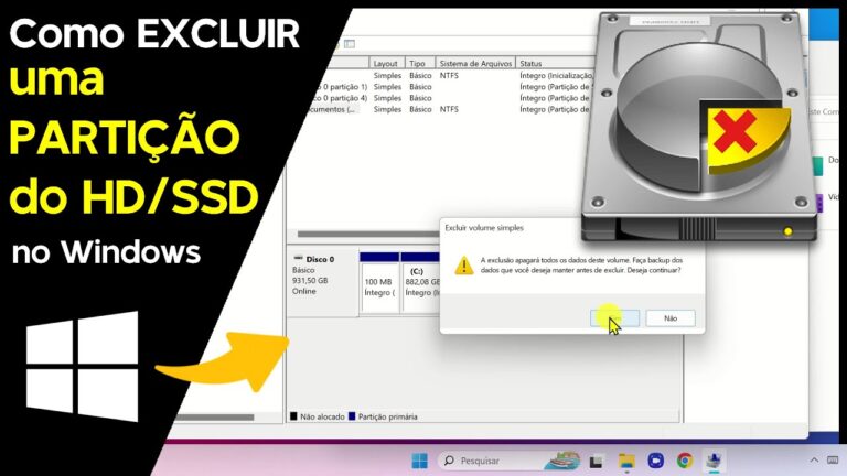 Como EXCLUIR uma PARTIÇÃO do HD/SSD no Windows