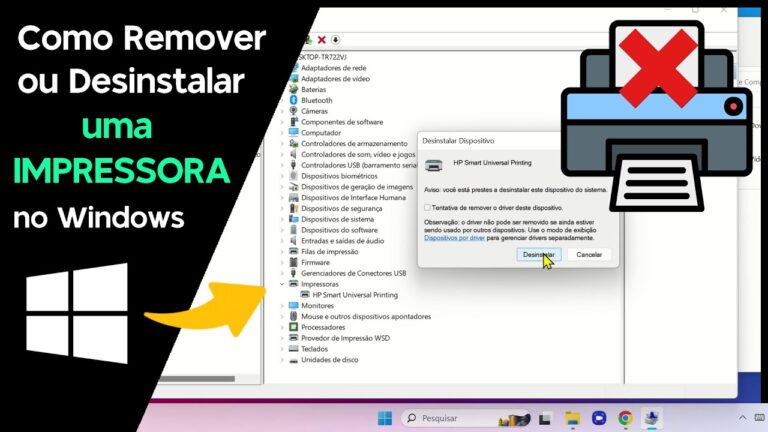 Como Remover/Desinstalar uma IMPRESSORA no Windows