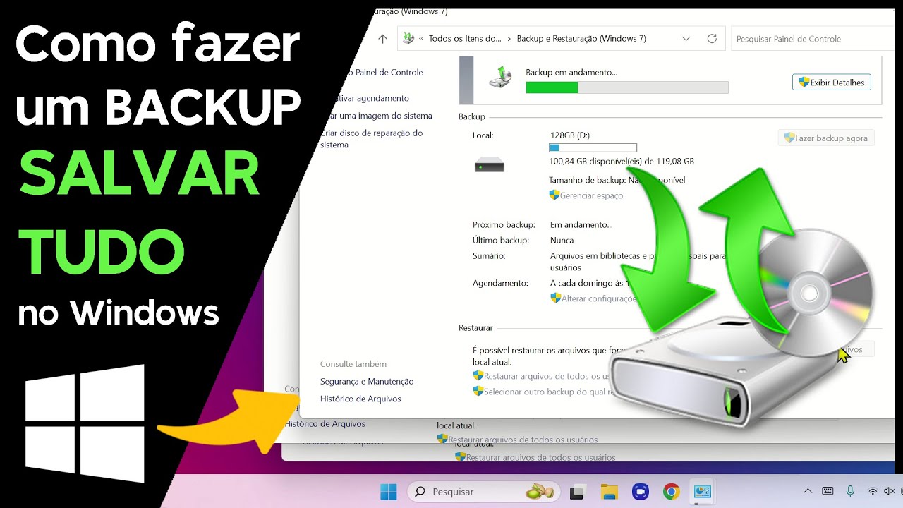 Como fazer um BACKUP (SALVAR TUDO) no Windows