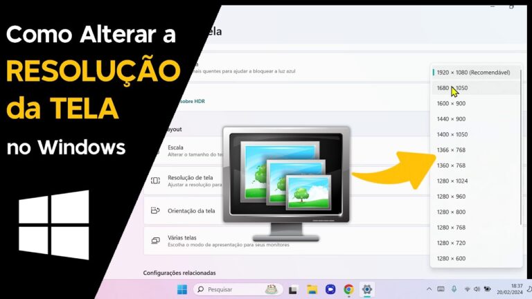 Como Alterar a RESOLUÇÃO da TELA do Windows