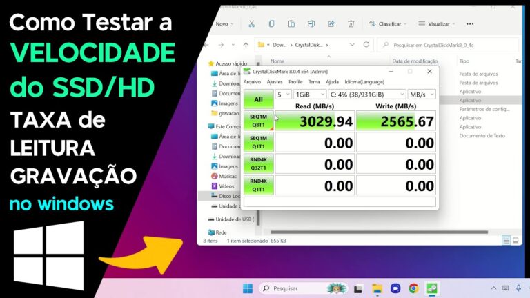 Como Testar VELOCIDADE do SSD/HD (TAXA de LEITURA/GRAVAÇÃO)