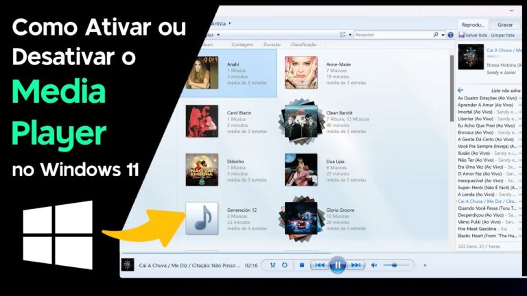 Como Ativar/Desativar o Media Player no Windows 11