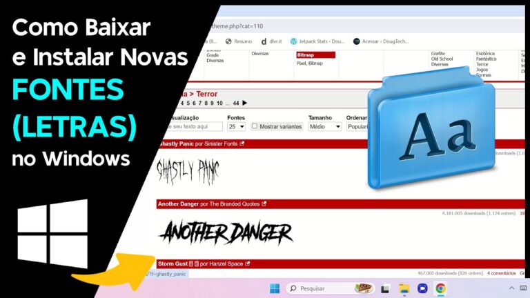 Como Baixar e Instalar Novas FONTES (LETRAS) no Windows