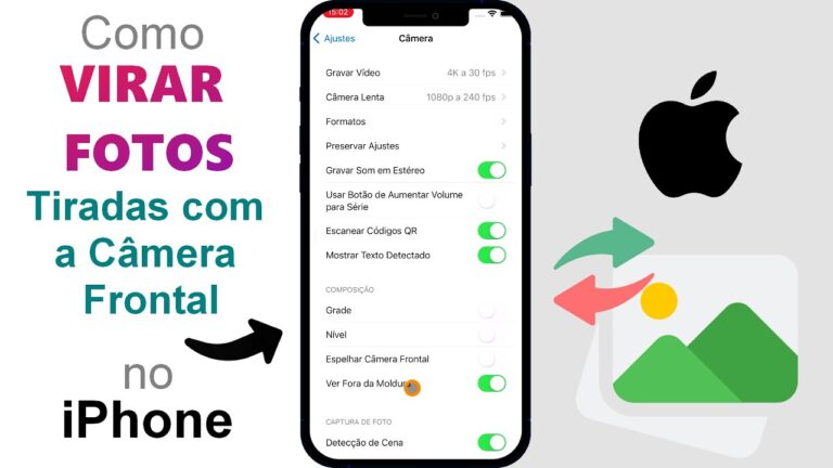 Como VIRAR Fotos (ESPELHADAS) na Câmera no iPhone