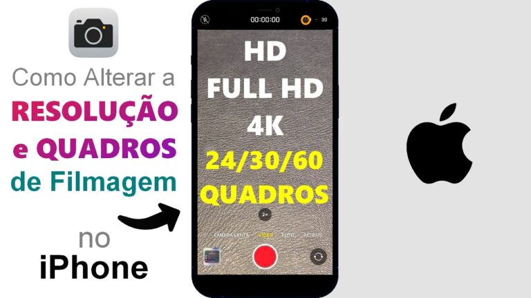 Como Alterar a RESOLUÇÃO e QUADROS de Filmagem no iPhone