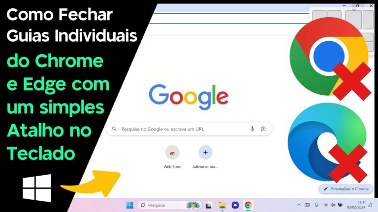 Atalho pra Fechar uma GUIA do CHROME e EDGE pelo TECLADO!