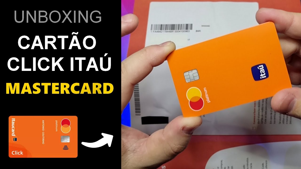 CARTÃO ITAÚ CLICK MASTERCARD (Unboxing)