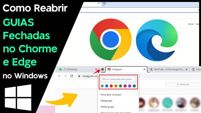 Como REABRIR uma GUIA Fechada no CHROME e EDGE no Windows