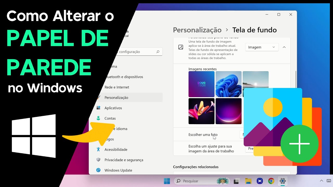 Como Alterar o PAPEL DE PAREDE no Windows