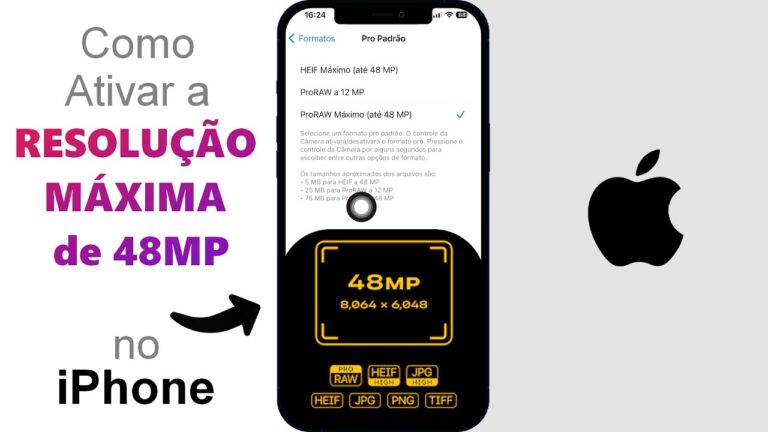 Como Ativar a RESOLUÇÃO MÁXIMA de 48MP no iPhone