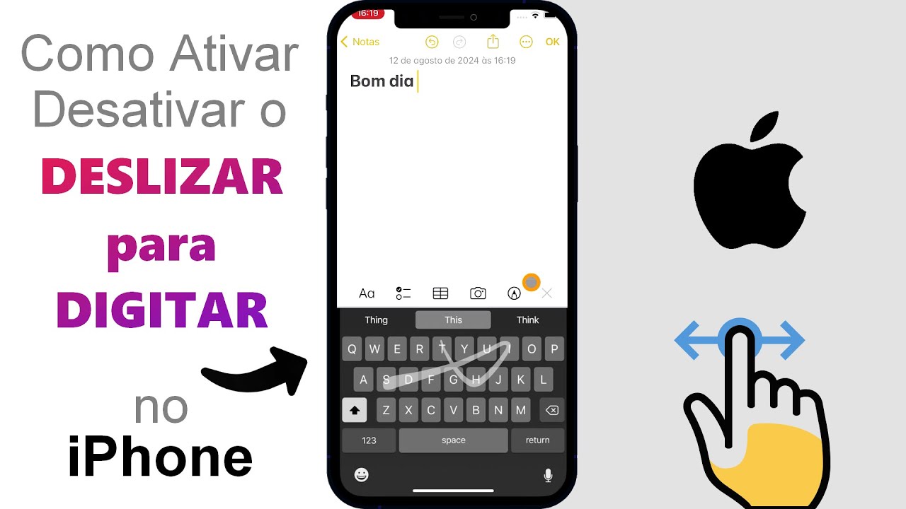 Como Ativar/Desativar o DESLIZAR para DIGITAR no iPhone