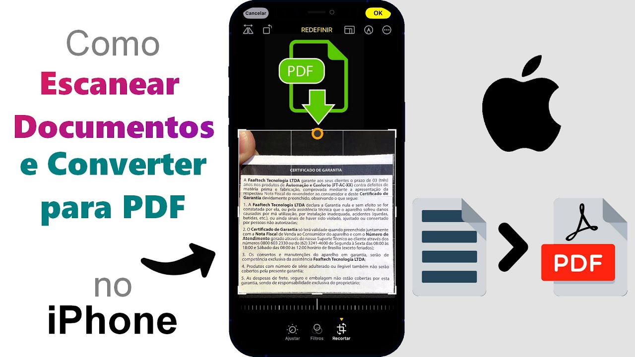 Como Escanear e Converter para PDF no iPhone