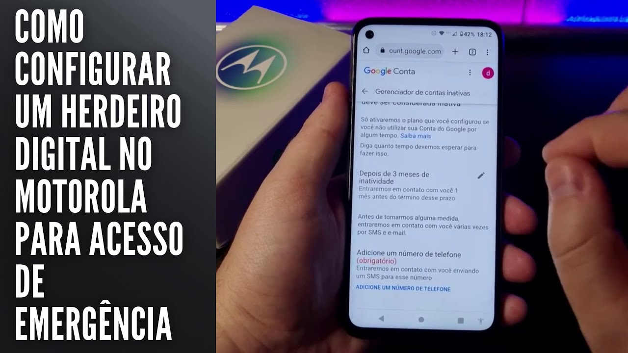 Como Configurar um Herdeiro Digital no Motorola para Acesso de Emergência
