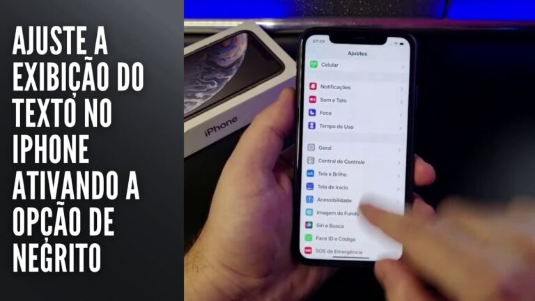 Ajuste a exibição do texto no iPhone ativando a opção de negrito