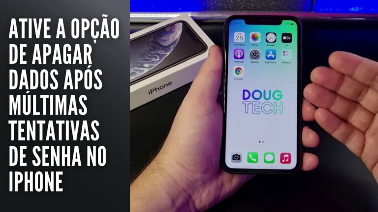 Ative a opção de apagar dados após múltimas tentativas de senha no iPhone