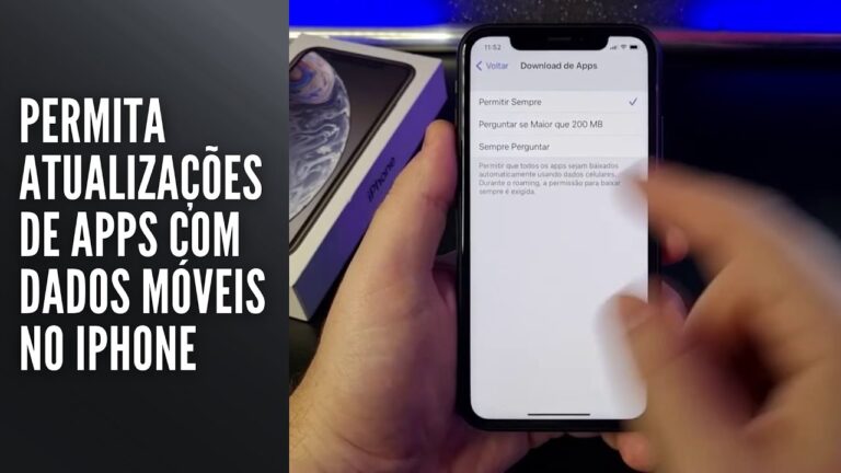 Permita atualizações de apps com dados móveis no iPhone