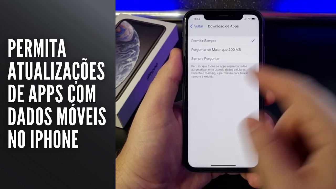 Permita atualizações de apps com dados móveis no iPhone