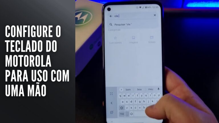 Configure o teclado do Motorola para uso com uma mão
