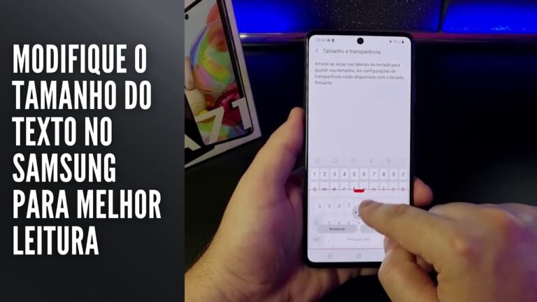 Modifique o tamanho do texto no Samsung para melhor leitura