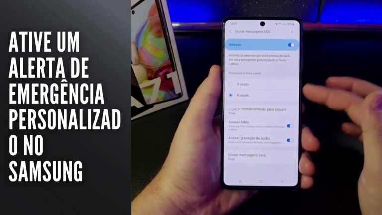 Ative um alerta de emergência personalizado no Samsung