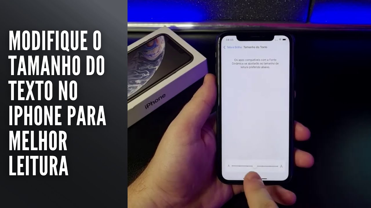 Modifique o tamanho do texto no iPhone para melhor leitura Modifique o tamanho do texto no iPhone para melhor leitura