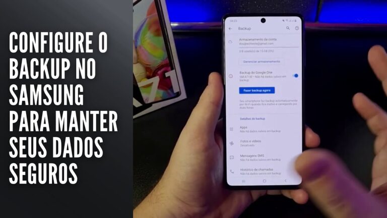 Configure o backup no Samsung para manter seus dados seguros