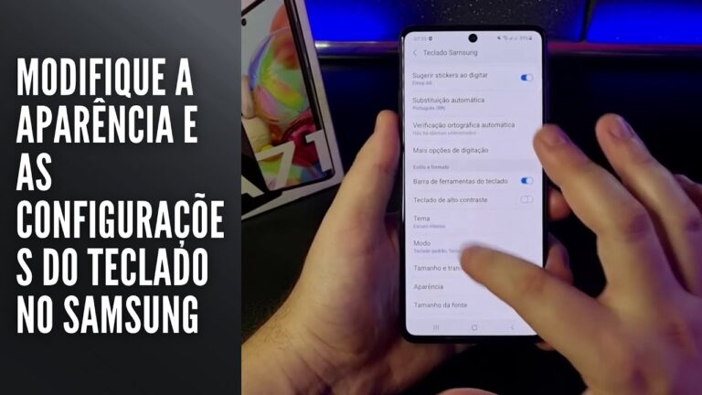 Modifique a aparência e as configurações do teclado no Samsung
