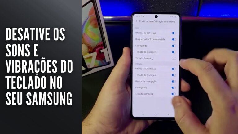 Desative os sons e vibrações do teclado no seu Samsung