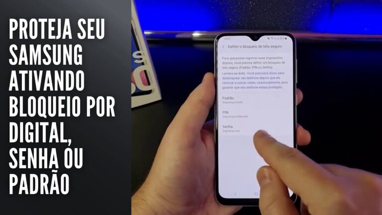 Proteja seu Samsung ativando bloqueio por digital, senha ou padrão