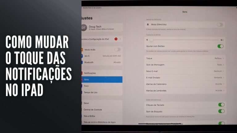 Como Mudar o Toque das Notificações no iPad