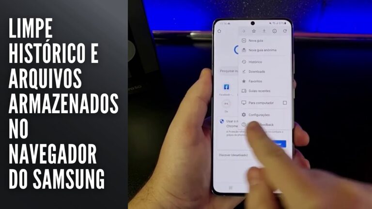 Limpe histórico e arquivos armazenados no navegador do Samsung