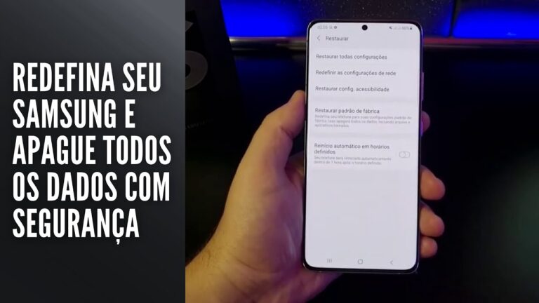 Redefina seu Samsung e apague todos os dados com segurança