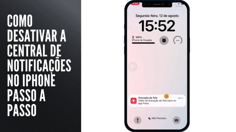 Como Desativar a Central de Notificações no iPhone Passo a Passo