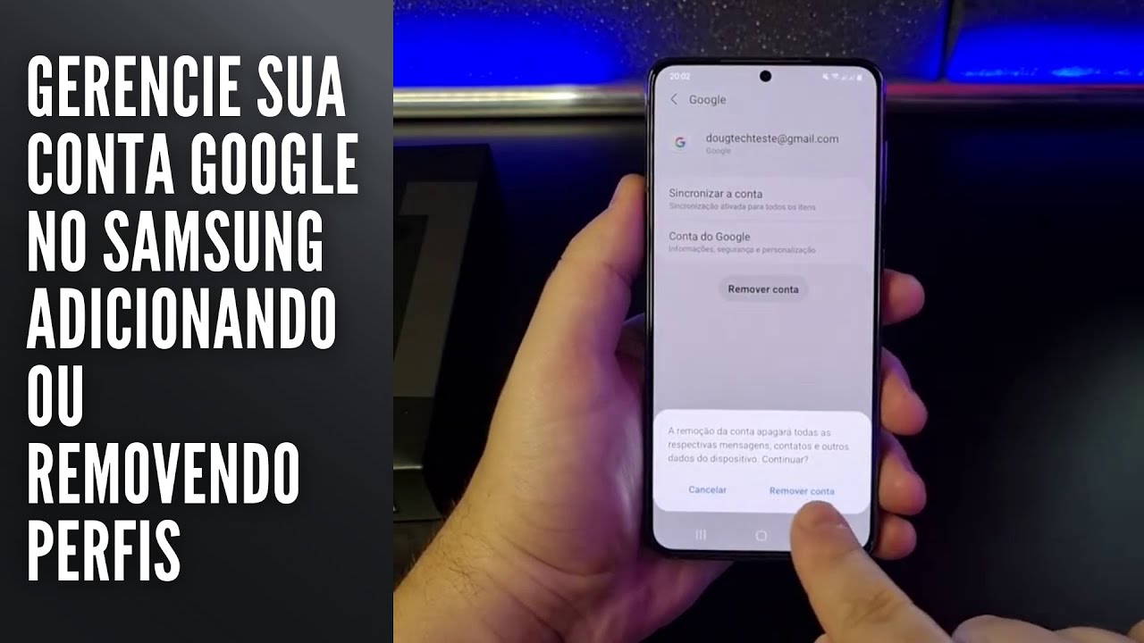 Gerencie sua conta Google no Samsung adicionando ou removendo perfis